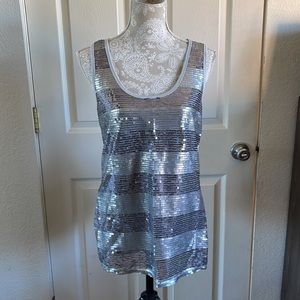 Calvin Klein Grey Sequence Sleeveless Tank Top
